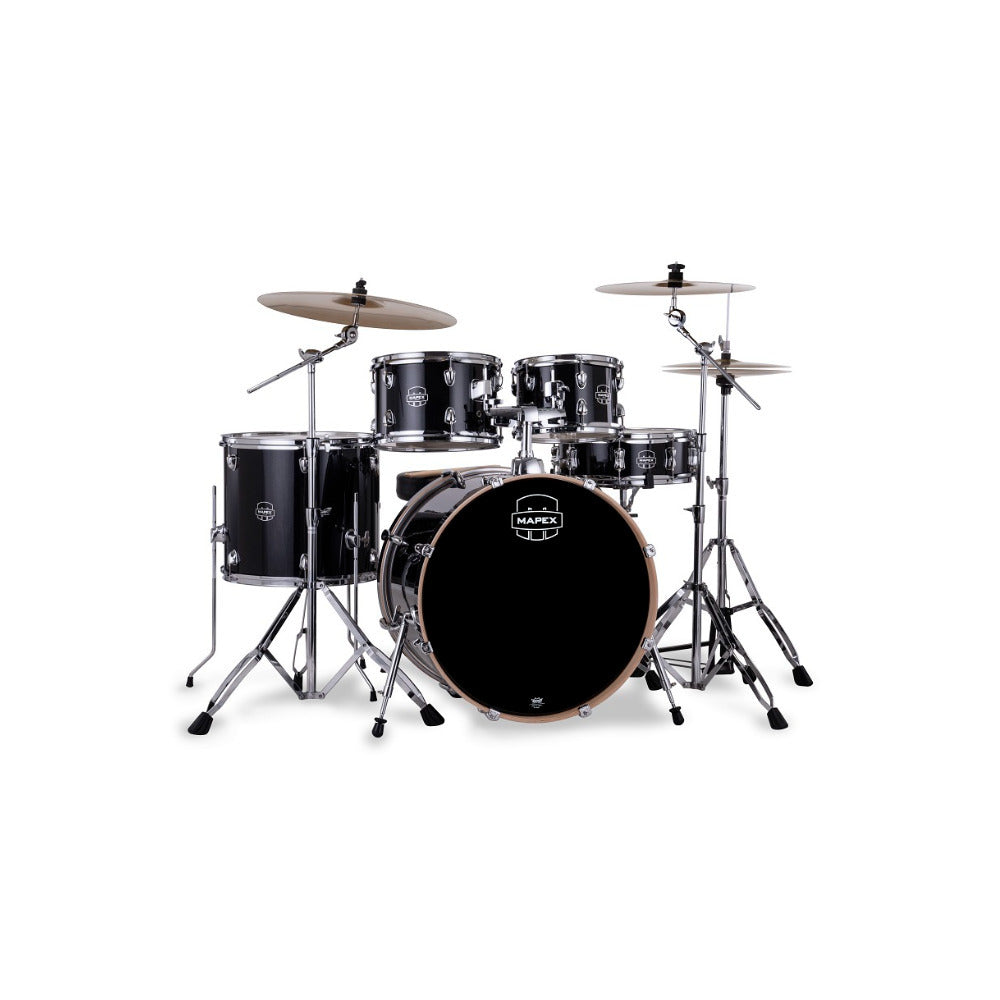 Mapex Venus 5-Piece Fusion Complete Setup, Black Galaxy Sparkle - (BOX 1) CANNOT BE SOLD SEPARATELY