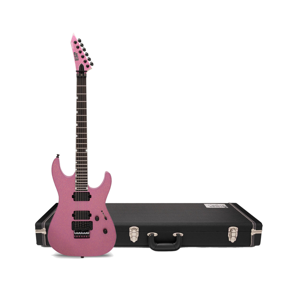 ESP USA M2 DX FR BH Disco Pink Sparkle SDBW Floyd Rose Tremolo with Case