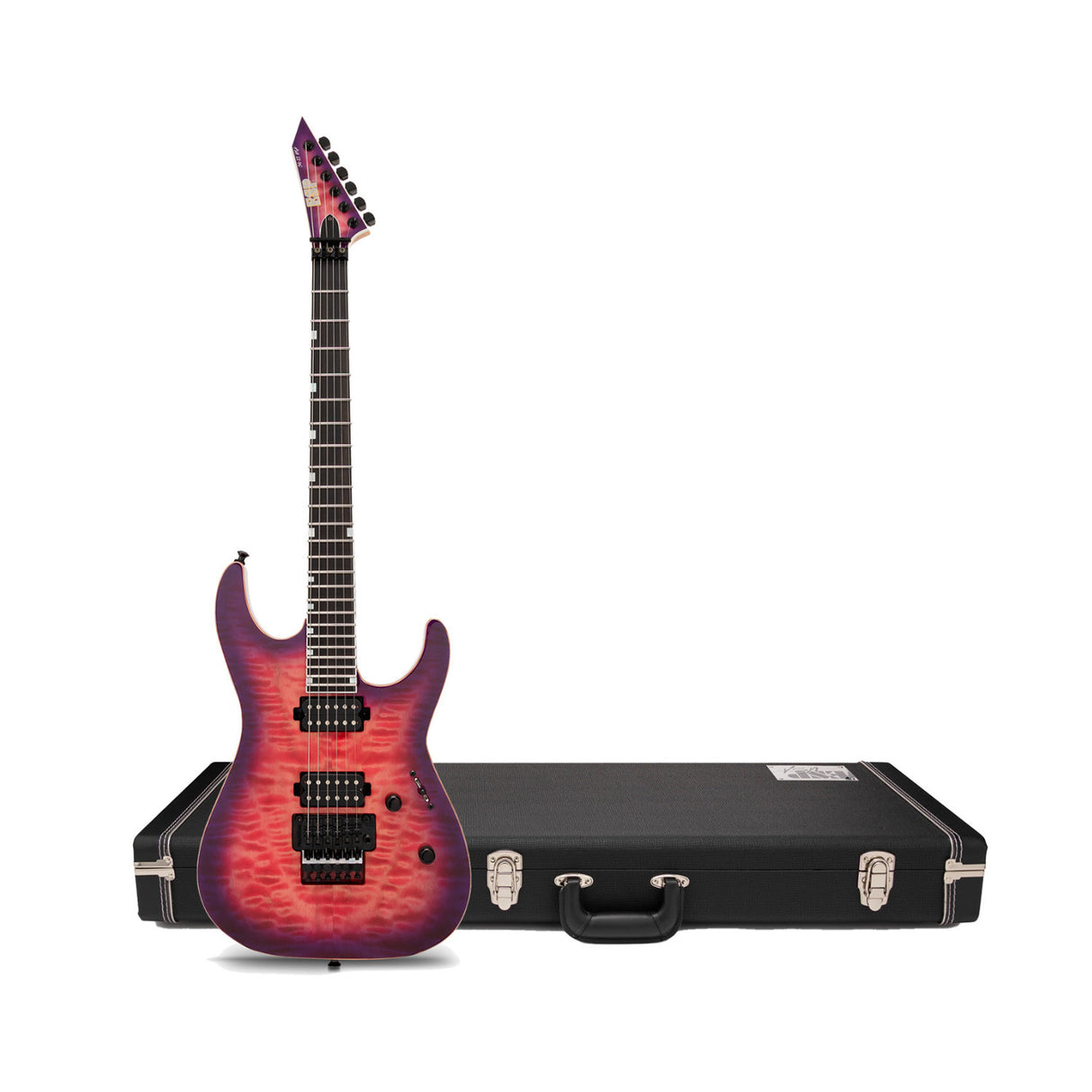 ESP USA Electric Guitar with Quilted Maple Top (Cranberry Sunburst)