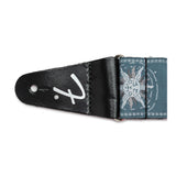 Fender American Vintage II Sun Strap with Adjustable Length and Woven Jacquard Design (Ice Blue Metallic)