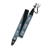 Fender American Vintage II Sun Strap with Adjustable Length and Woven Jacquard Design (Ice Blue Metallic)