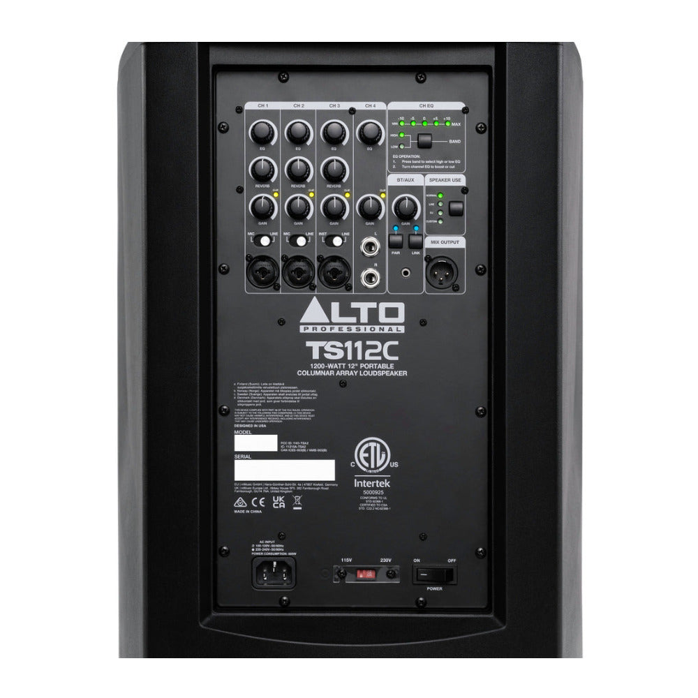 Alto Professional TS112-C Portable Column Array 12" Speaker 1200W