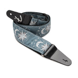 Fender American Vintage II Sun Strap with Adjustable Length and Woven Jacquard Design (Ice Blue Metallic)