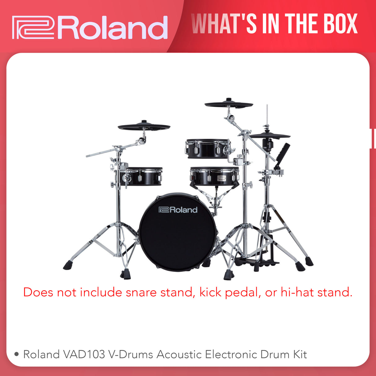 Roland VAD103 V-Drums Acoustic Drum Set with TD-07 Module