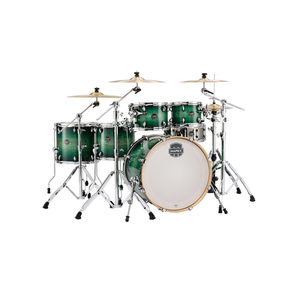 Mapex Drums Armory Series Studioease Fast Toms 6-Piece Drum Shell Pack Box 2 (Emerald Burst)