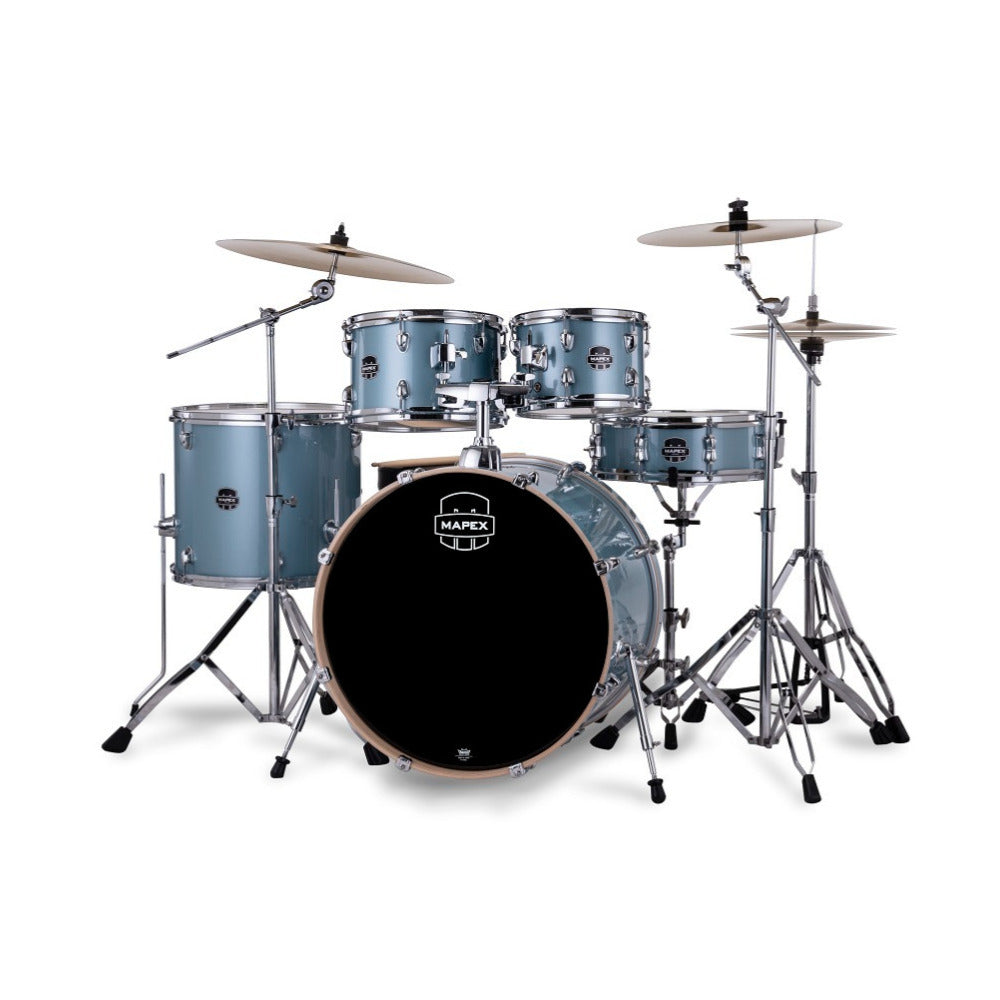 Mapex Venus 5-Piece Fusion Complete Drum Kit (Aqua Blue Sparkle)