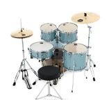 Mapex Venus 5-Piece Fusion Complete Drum Kit (Aqua Blue Sparkle)