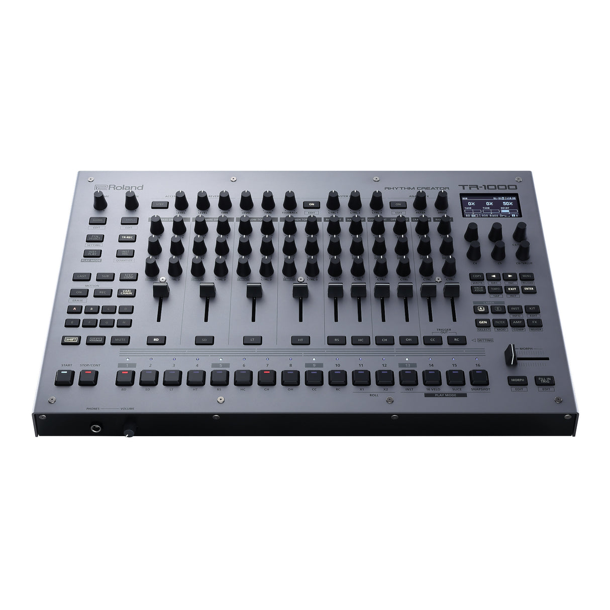 Roland TR-1000 Drum Machine with Multi-Layer Step Sequencer and Built-In Sampler