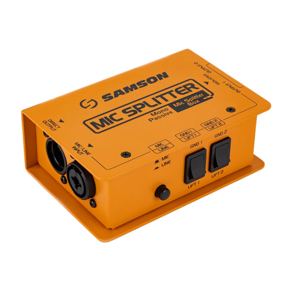 Samson Mic Splitter Passive XLR-1/4 Inch Combo Input with Durable S-Max Chassis