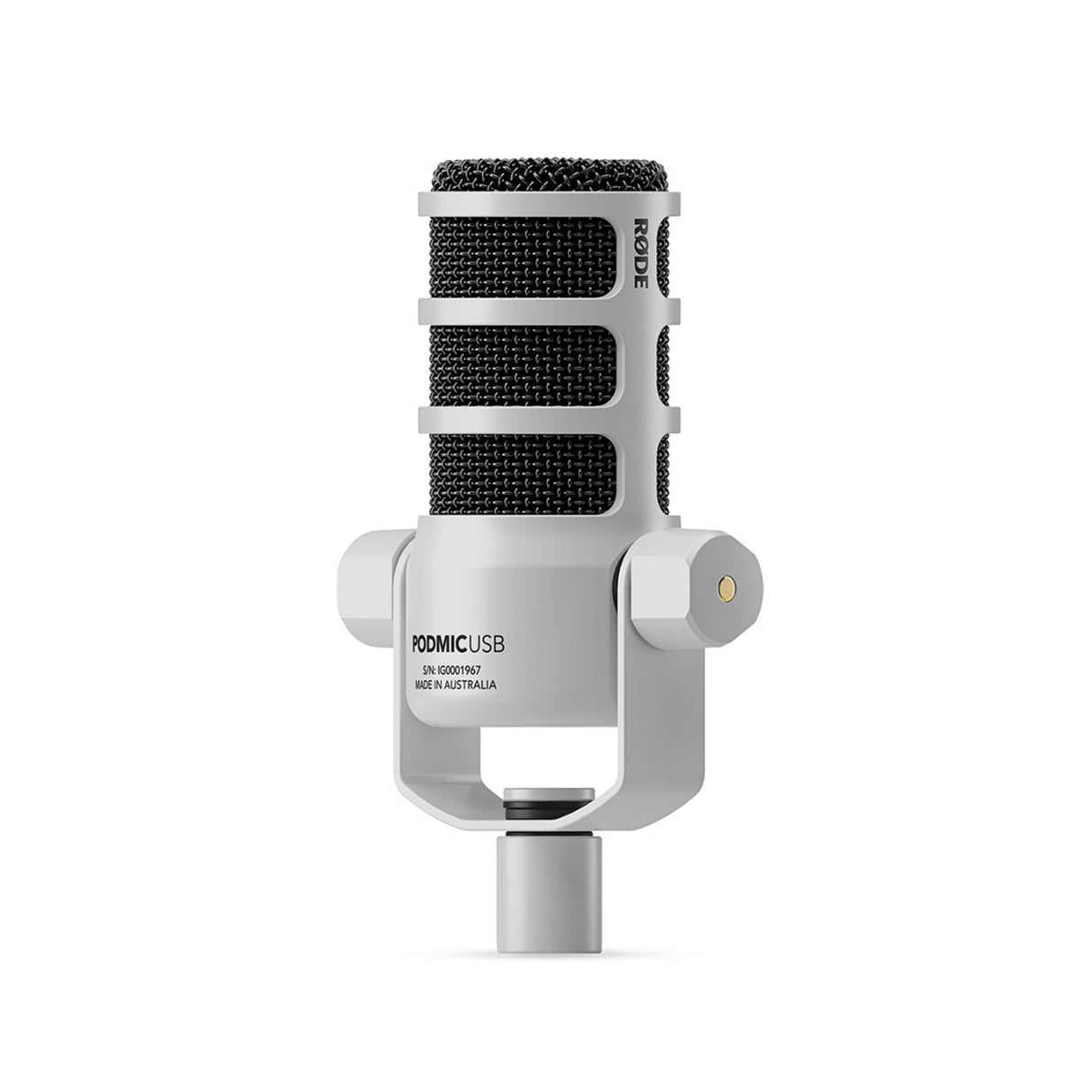 Rode PodMic Dynamic Cardioid Broadcast USB and XLR Microphone (White)