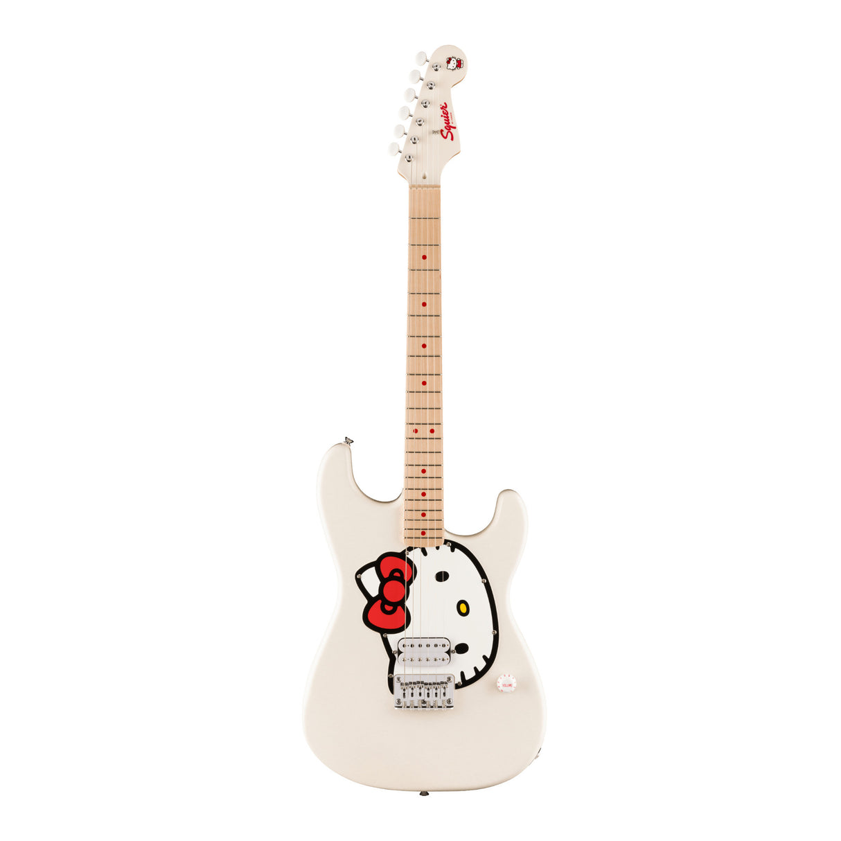 Fender x Hello Kitty White Stratocaster Guitar with Humbucking Pickup