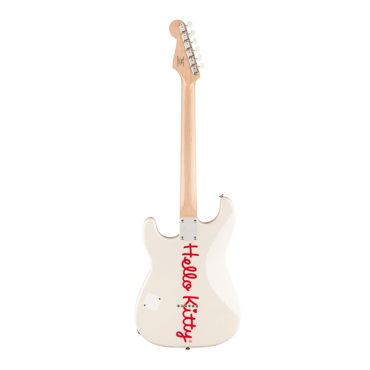 Fender x Hello Kitty White Stratocaster Guitar with Humbucking Pickup