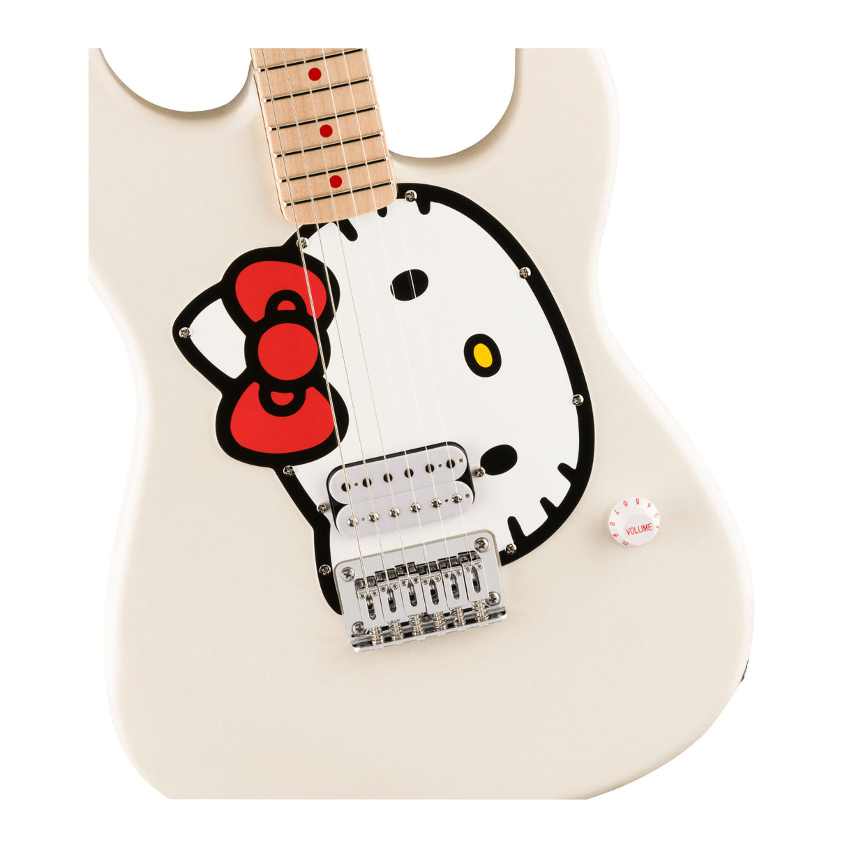 Fender x Hello Kitty White Stratocaster Guitar with Humbucking Pickup