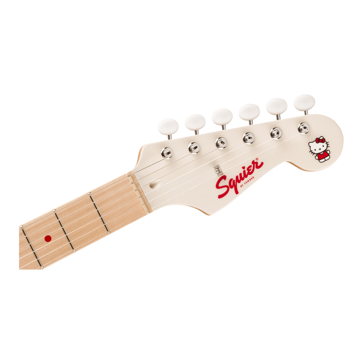 Fender x Hello Kitty White Stratocaster Guitar with Humbucking Pickup