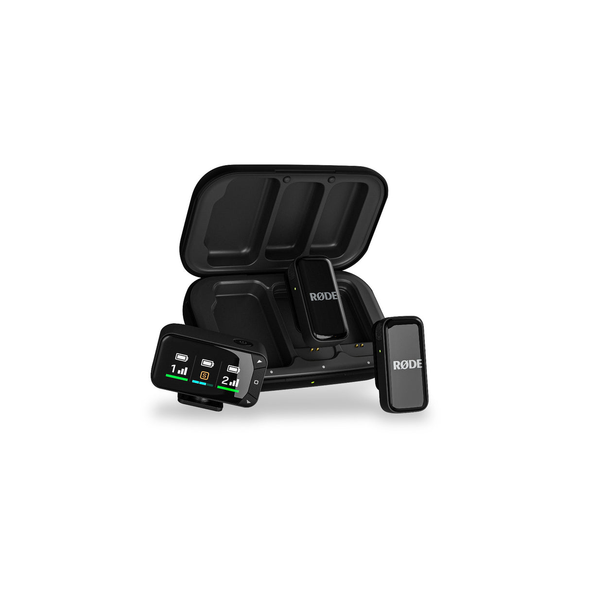 RDE Wireless Micro Camera Kit with Dual Clip-On Mics and Charging Case
