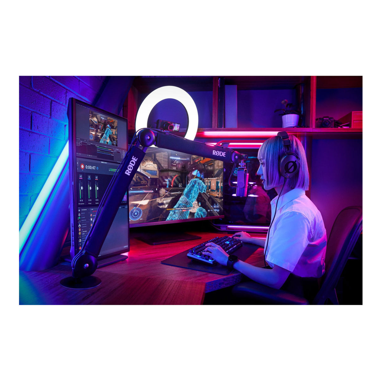 RODE PSA1+ Professional Studio Boom Arm with Precise Positioning (Purple)