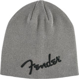 Fender Logo Cotton Knit Beanie (1 Size, Charcoal Heather Gray)