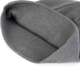 Fender Logo Cotton Knit Beanie (1 Size, Charcoal Heather Gray)