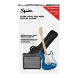 Squier Affinity Stratocaster HSS Pack, Lake Placid Blue with 15G Amp & Gig Bag