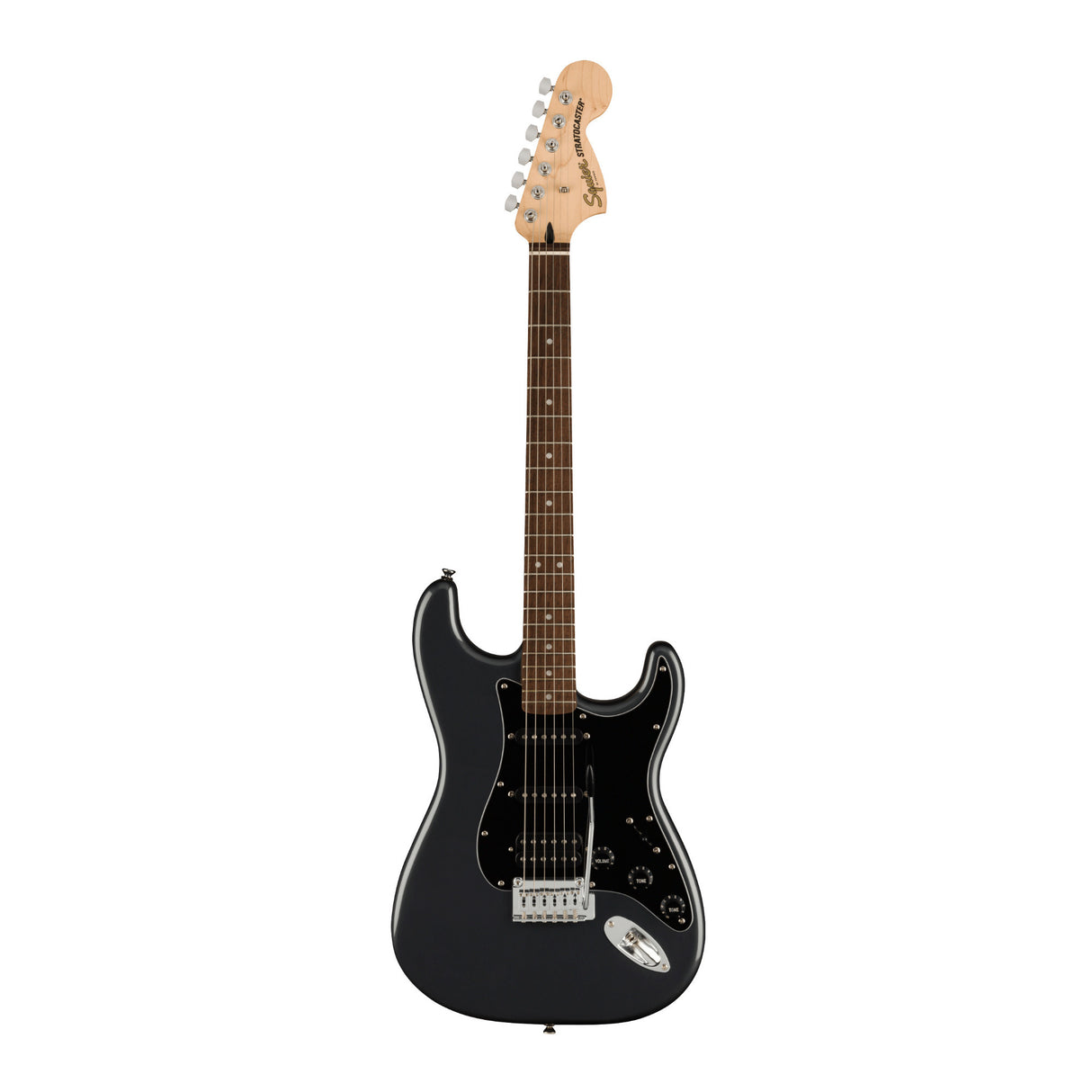 Squier Affinity Strat HSS Pack, Charcoal Frost Metallic with Gig Bag and 15G Amp