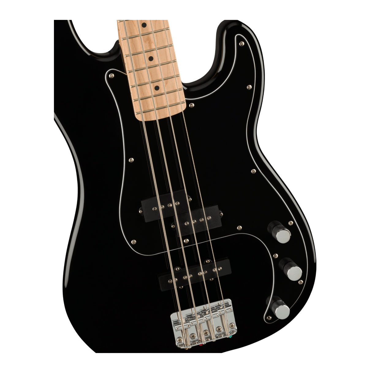 Squier Affinity Precision Bass PJ Pack Black with Gig Bag and Rumble 15 Amp 120V