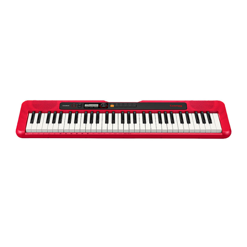 Casio Casiotone CT-S200 61-Key Portable Keyboard (Red) with Stand and Bench