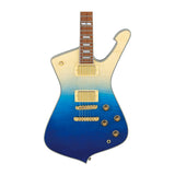 Ibanez Iceman 6-String Electric Guitar with Gig Bag (Transparent Blue Gradation)