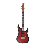 Ibanez Kiko Loureiro Electric Guitar with Hard Case (Ruby Red Sunburst Flat)