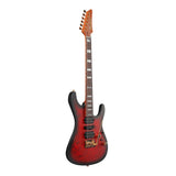 Ibanez Kiko Loureiro Electric Guitar with Hard Case (Ruby Red Sunburst Flat)