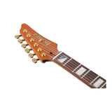 Ibanez Kiko Loureiro Electric Guitar with Hard Case (Ruby Red Sunburst Flat)