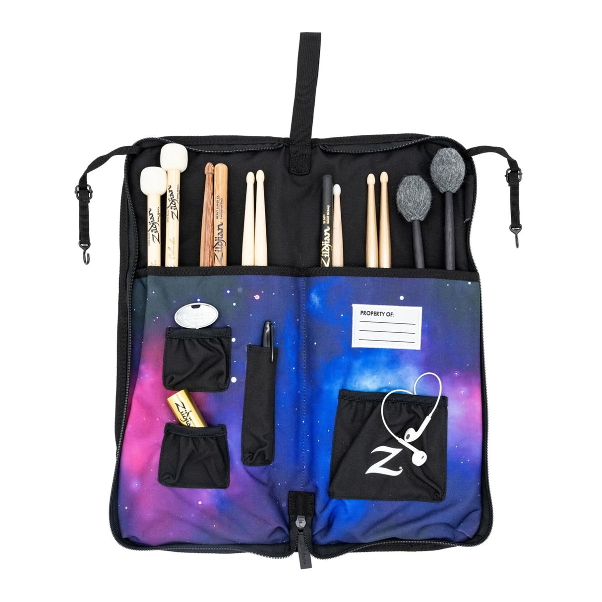 Zildjian Student Stick Bag - Water-Resistant 600D Nylon (Purple Galaxy)