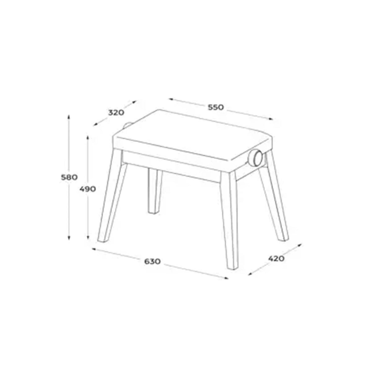 Casio Height-Adjustable Padded Bench for PX-S7000 Piano (Harmonious Mustard)