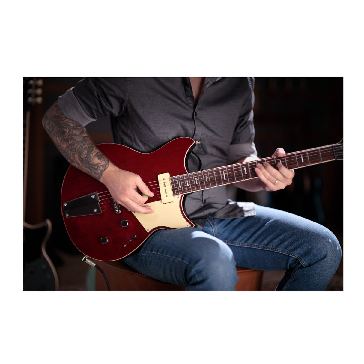 Yamaha RSS02T Revstar 6-String Electric Guitar with Gig Bag (Fired Red)