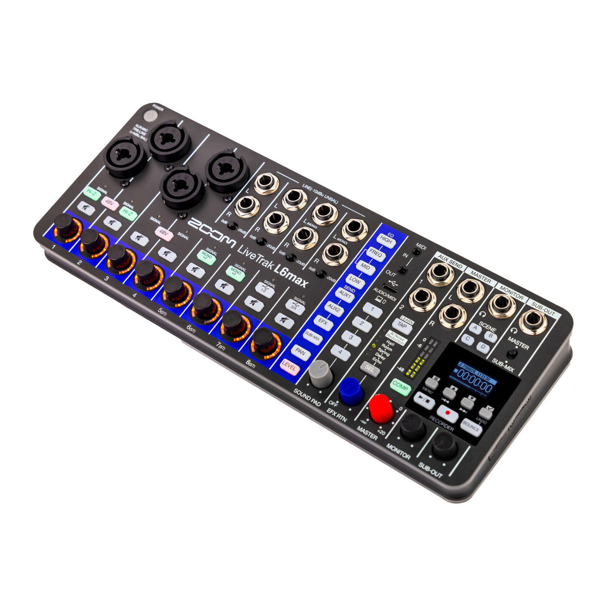 Zoom LiveTrak L6 Max 12-Channel Portable Mixer and Recorder