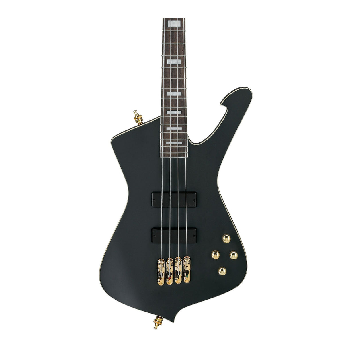 Ibanez ICB 4-String Electric Bass Guitar with Panga Panga Fretboard (Black Flat)