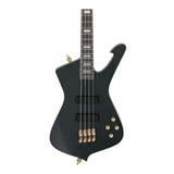 Ibanez ICB 4-String Electric Bass Guitar with Panga Panga Fretboard (Black Flat)