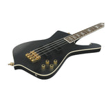 Ibanez ICB 4-String Electric Bass Guitar with Panga Panga Fretboard (Black Flat)