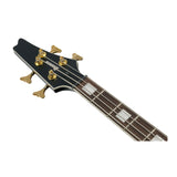 Ibanez ICB 4-String Electric Bass Guitar with Panga Panga Fretboard (Black Flat)