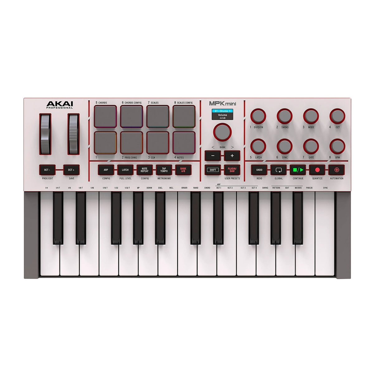Akai Professional MPK Mini IV 25-Key USB-C MIDI Keyboard Controller (White)