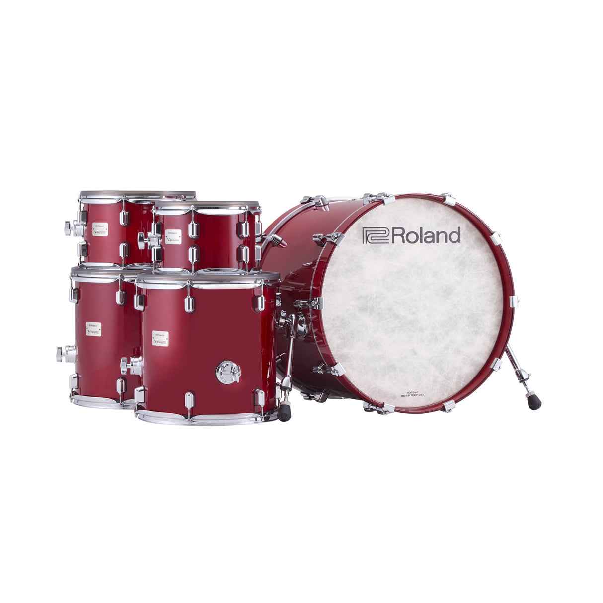 Roland VAD716 V-Drums Acoustic Design Electronic Drum Kit (Gloss Cherry)
