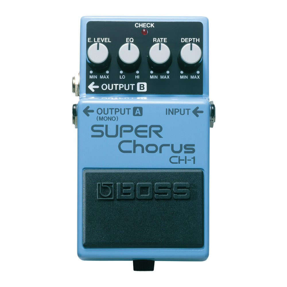 BOSS CH-1 Crystal-Clear Highs and Unique Stereo Effect Stereo Super Chorus Pedal (Open Box)