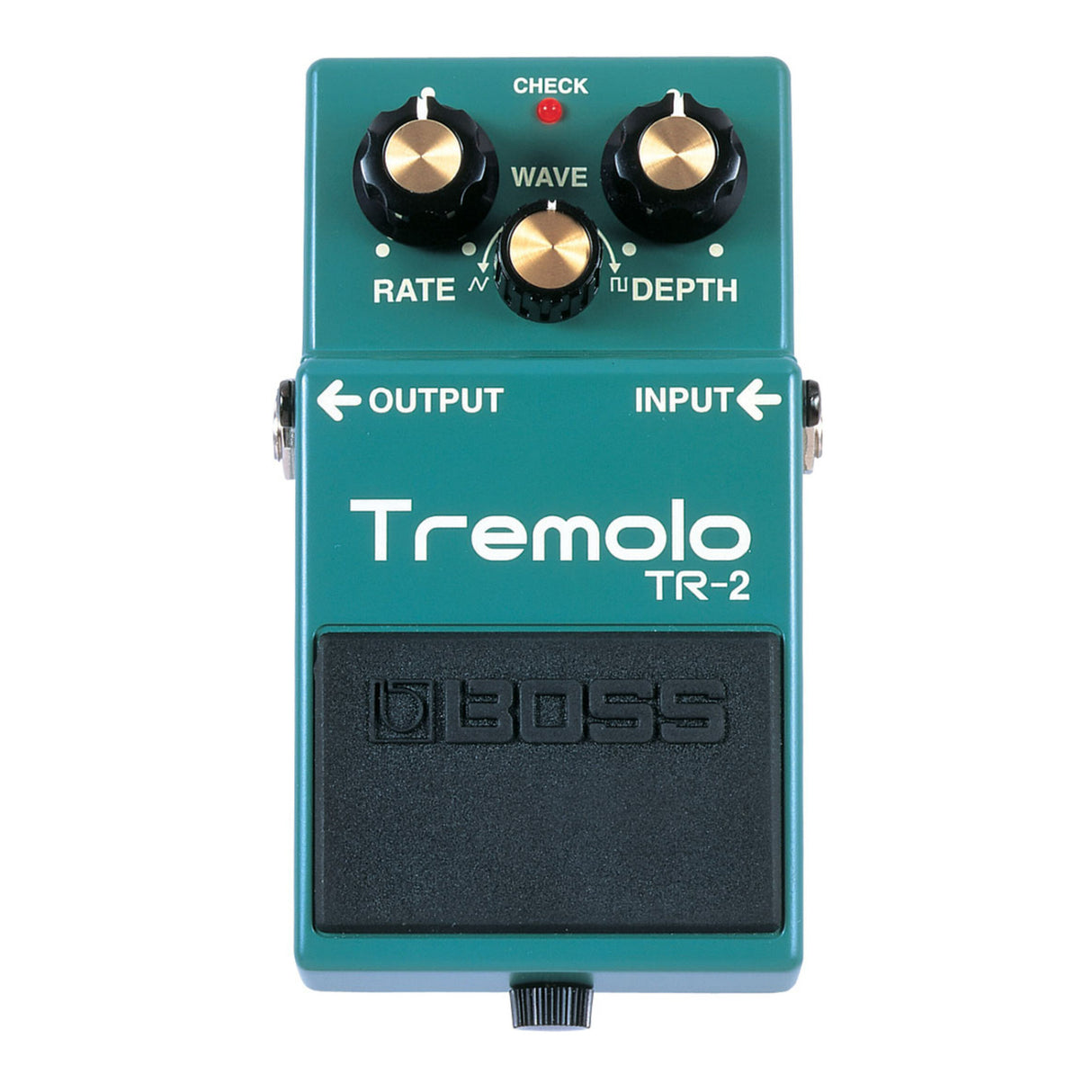 BOSS TR-2 Wave, Rate, and Depth Knobs Easy-to-Use Compact Tremolo Pedal