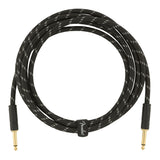 Fender Deluxe Series 10-Inch Instrument Cable (Black Tweed)