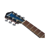 Ibanez AEWC16QA 6-String Acoustic-Electric Guitar (Transparent Blue Sunburst)