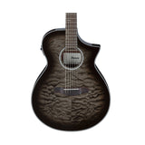 Ibanez AEWC16QA 6-String Acoustic-Electric Guitar (Transparent Black Sunburst)