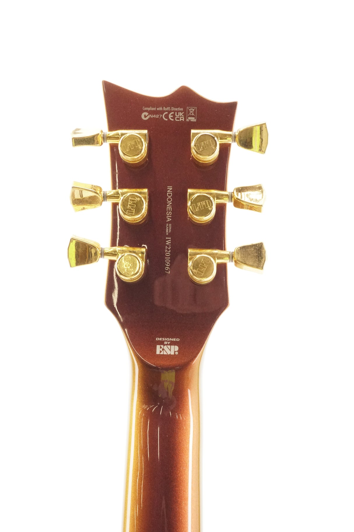 ESP 6 String LTD Deluxe EC-1000 Electric Guitar, Gold Andromeda - B-Stock (Used)