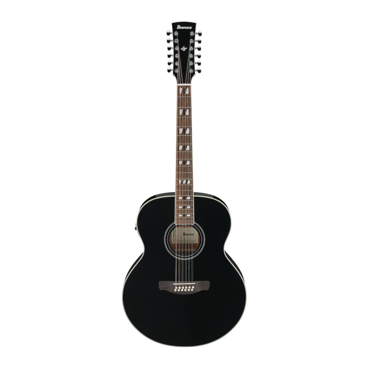 Ibanez AJ7012M1E Black High Gloss Acoustic Electric Guitar
