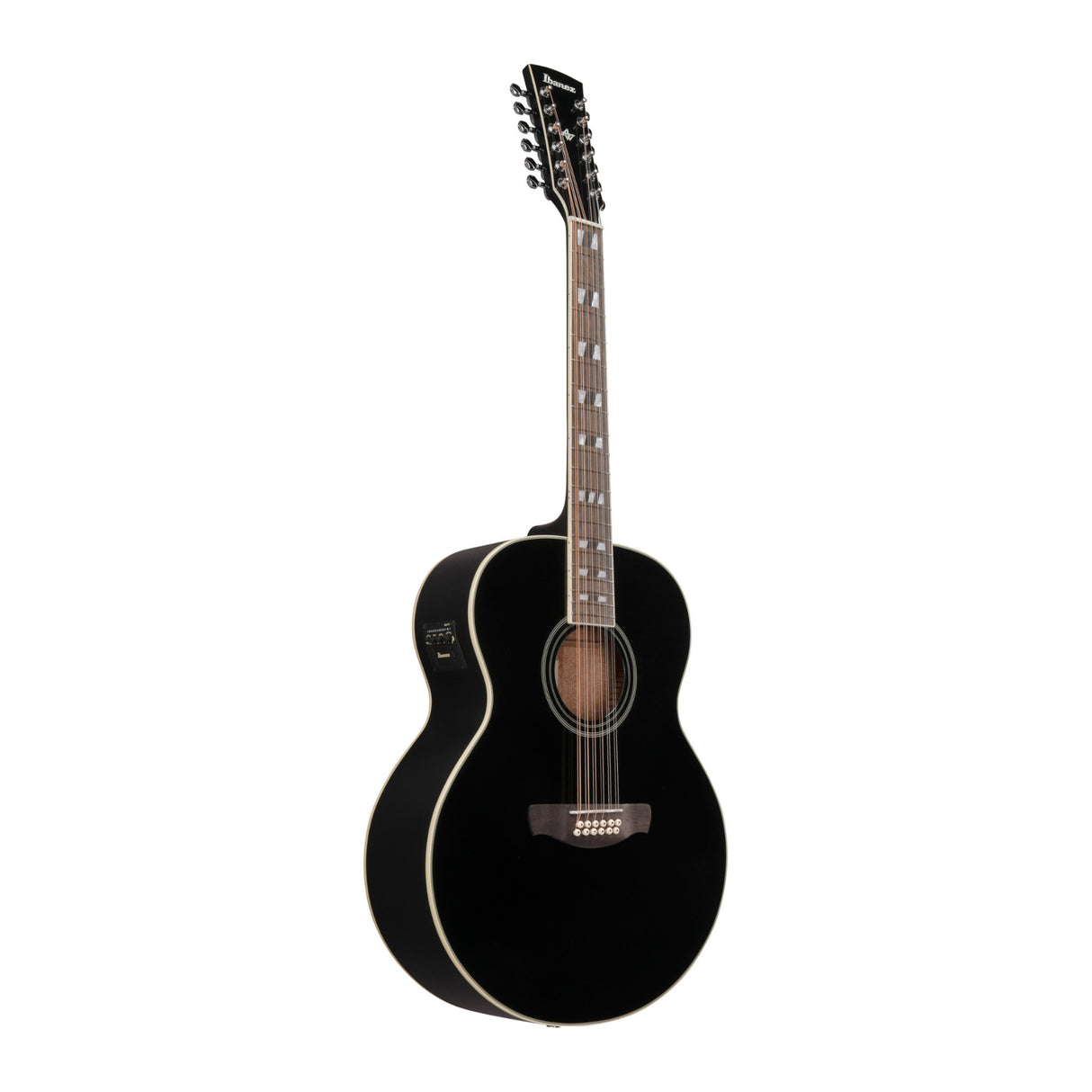 Ibanez AJ7012M1E Black High Gloss Acoustic Electric Guitar
