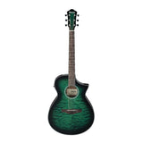 Ibanez AEWC16QA 6-String Acoustic-Electric Guitar (Transparent Emerald Burst)