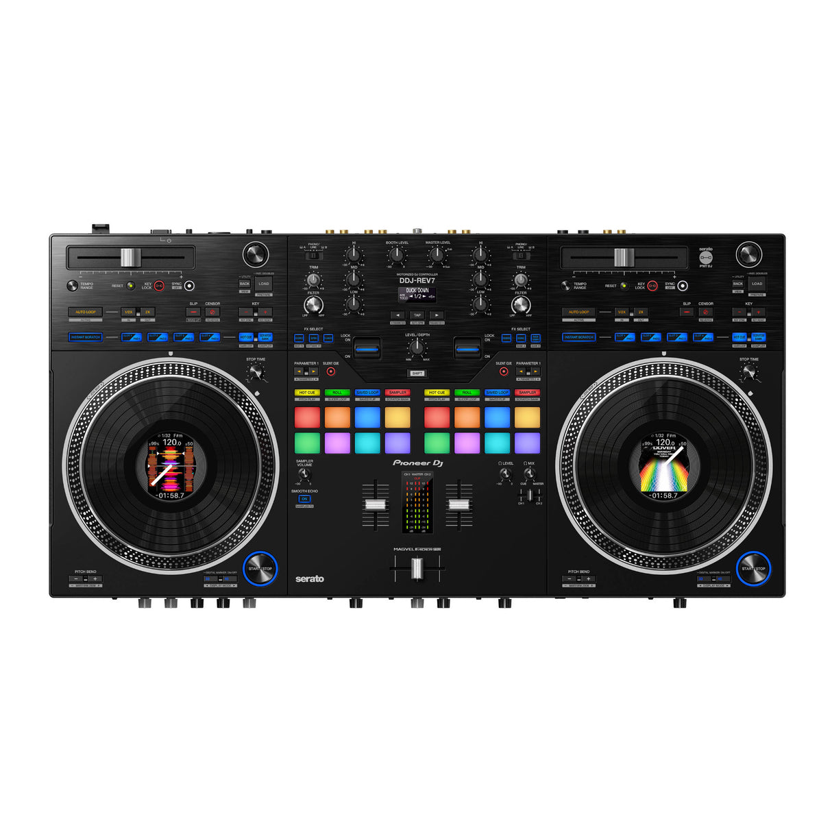 Pioneer DJ DDJ-REV7 2-Channel Rekordbox and Serato DJ Pro Controller (Black)